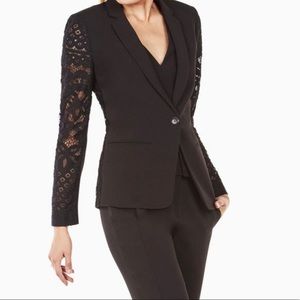 BCBGMaxAzria Keanu Lace Blazer, BLACK
